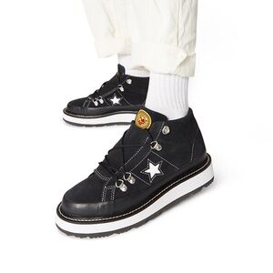 Converse Fleece Lined Boot One Star Thick Sole Black White Size 9